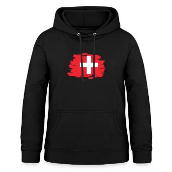 Switzerland - Women's Hoodie - black - Front - AI Model Female 172 light (172cm)