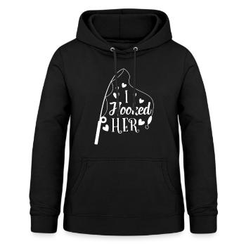 Fischen-Paar, das ich ihr Fischer-verheiratetes Geschenk hakte - Frauen Hoodie - Schwarz - Vorne - AI Model Female 172 light (172cm)