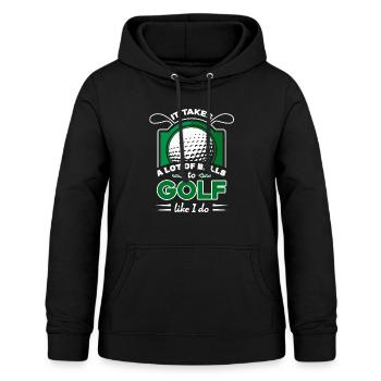 Golf Lustiger Golf - Frauen Hoodie - Schwarz - Vorne - AI Model Female 172 light (172cm)