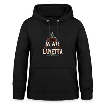 Früher war mehr Lametta - Frauen Hoodie - Schwarz - Vorne - AI Model Female 172 light (172cm)