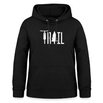 Mountainbike MTB Downhill Mountainbiker Geschenk - Frauen Hoodie - Schwarz - Vorne - AI Model Female 172 light (172cm)