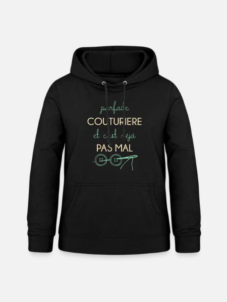 Couture - Sweat à capuche Femme - noir
