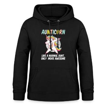 Aunticorn Like A Normal Aunt Only More Awesome - Women's Hoodie - black - Front - AI Model Female 172 light (172cm)