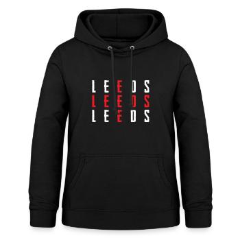 Leeds Nous sommes tous Leeds - Sweat à capuche Femme - noir - Devant - AI Model Female 172 light (172cm)
