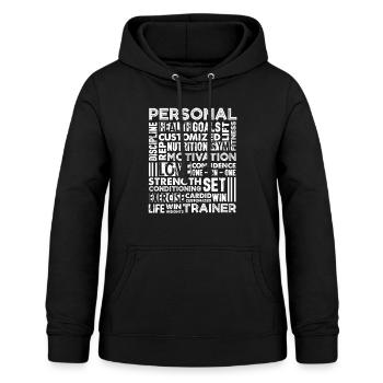 Personal Trainer Proud Personal Trainer - Sweat à capuche Femme - noir - Devant - AI Model Female 172 light (172cm)