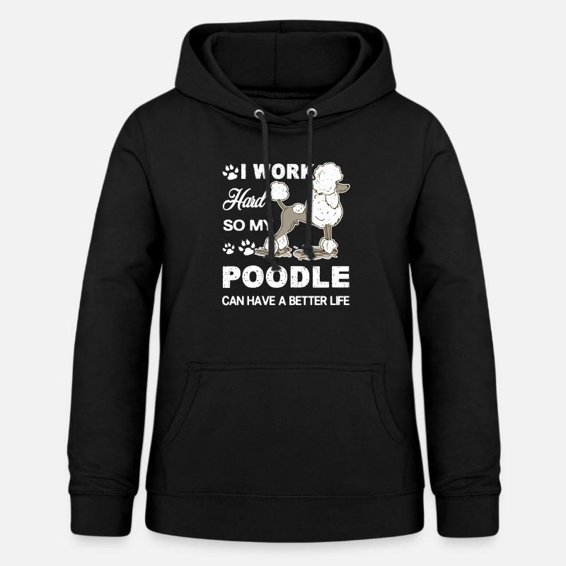 Caniche aime mon caniche - Sweat à capuche Femme - noir