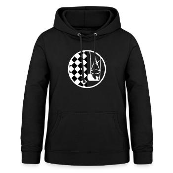 Bodenleger Zunftzeichen - Frauen Hoodie - Schwarz - Vorne - AI Model Female 172 light (172cm)