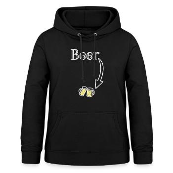 Bier Baby Schwangerschaft T-Shirt | Mutterschafts-T-Shirt | - Frauen Hoodie - Schwarz - Vorne - AI Model Female 172 light (172cm)