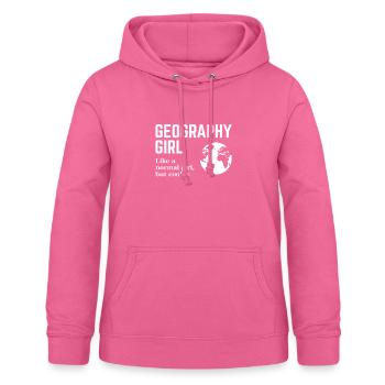 Geography Girl - Women's Hoodie - pink - Front - AI Model Female 172 light (172cm)