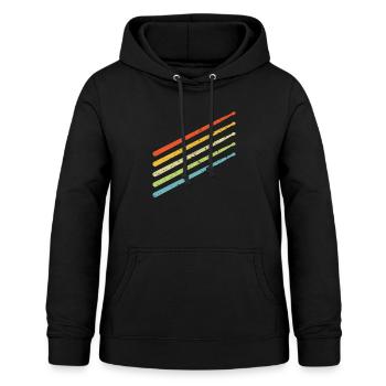 Baguettes batterie batteur batteur rétro - Sweat à capuche Femme - noir - Devant - AI Model Female 172 light (172cm)