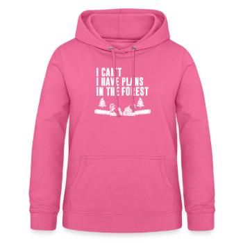 I Can't I Have Plans In The Forest Lumberjack - Women's Hoodie - pink - Front - AI Model Female 172 light (172cm)