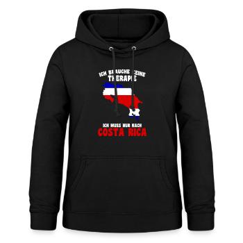 Ich muss nur nach Costa Rica - Frauen Hoodie - Schwarz - Vorne - AI Model Female 172 light (172cm)