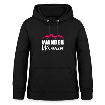 Wander Woman Wandern - Frauen Hoodie - Schwarz - Vorne - AI Model Female 172 light (172cm)