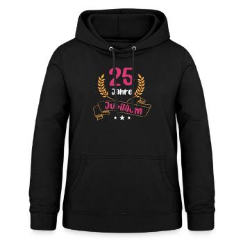 25 Jahre Jubiläum Firmenjubiläum Mitarbeiterin - Frauen Hoodie - Schwarz - Vorne - AI Model Female 172 light (172cm)