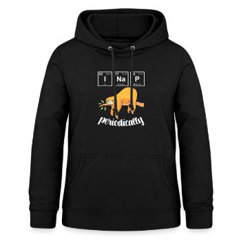Funny Science Humor Puns Sloth - Women's Hoodie - black - Front - AI Model Female 172 light (172cm)