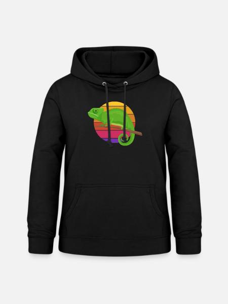 leon Reptil Eidechse - Frauen Hoodie - Schwarz