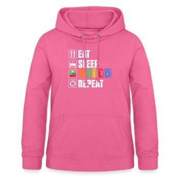 Sleep Eat Build Repeat Dad Master Builder-Blöcke - Frauen Hoodie - Pink - Vorne - AI Model Female 172 light (172cm)