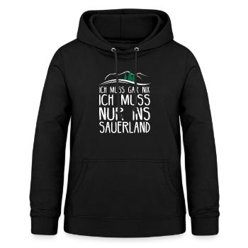 Sauerland Sauerländer Soest Wandern Geschenkidee - Frauen Hoodie - Schwarz - Vorne - AI Model Female 172 light (172cm)