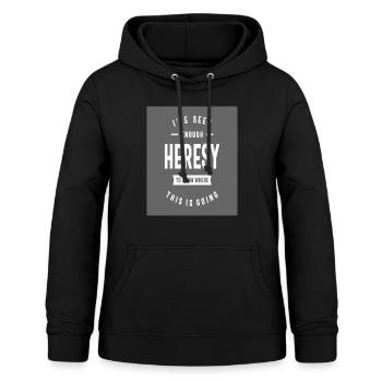 Je suis en ce qui me dit que je suis là - Sweat à capuche Femme - noir - Devant - AI Model Female 172 light (172cm)
