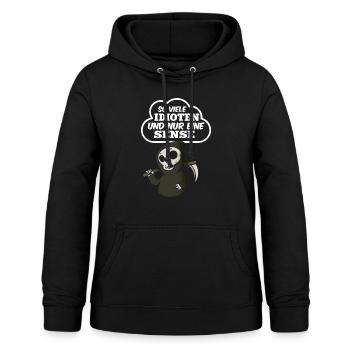 So viele Idioten und Nur eine Sense Provokant - Frauen Hoodie - Schwarz - Vorne - AI Model Female 172 light (172cm)