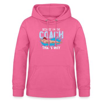 Schwimm-Training Design für einen Schwimm-Trainer - Frauen Hoodie - Pink - Vorne - AI Model Female 172 light (172cm)
