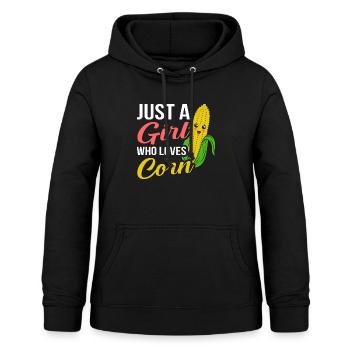 Mais Auf Dem Cob Tag Mädchen Lustig Mais Meme - Women's Hoodie - black - Front - AI Model Female 172 light (172cm)