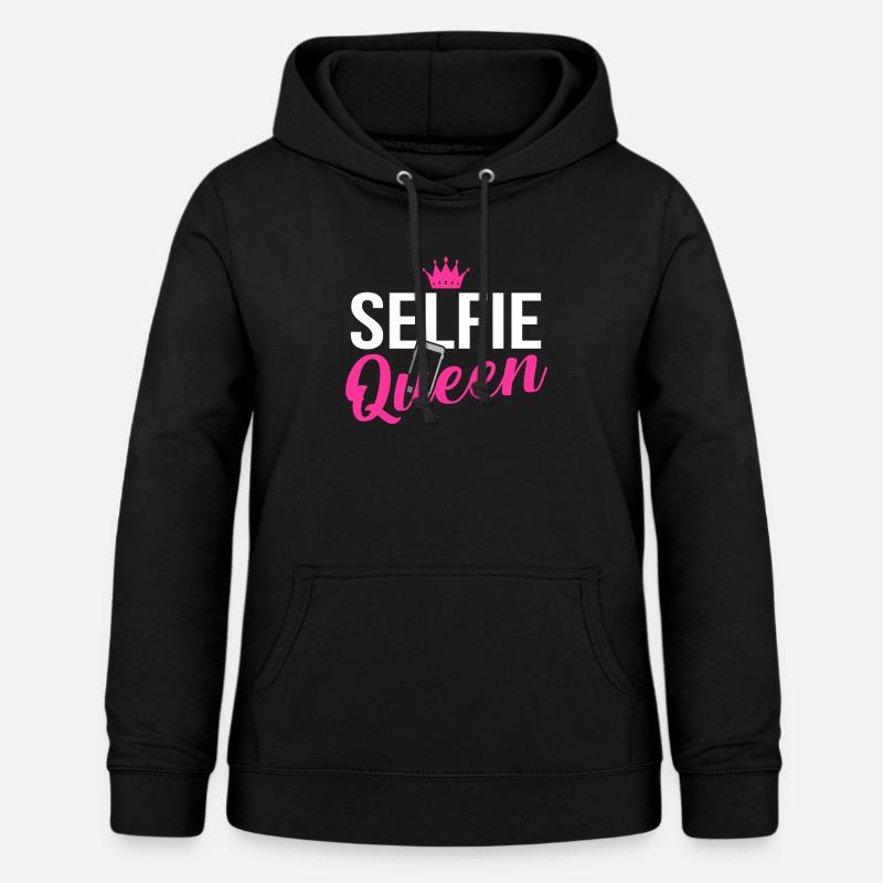 C’est mon selfie Queen Drôle De Selfie Tag - Sweat à capuche Femme - noir