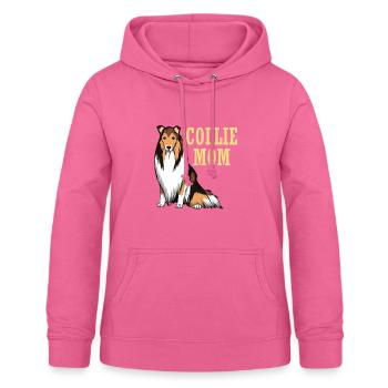Langhaar Collie Mama für Hunde Härrchen und - Frauen Hoodie - Pink - Vorne - AI Model Female 172 light (172cm)