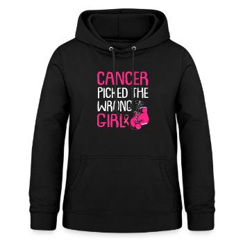 Brustkrebs - Frauen Hoodie - Schwarz - Vorne - AI Model Female 172 light (172cm)