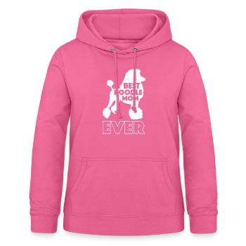 Drôle de caniche maman - Sweat à capuche Femme - rose - Devant - AI Model Female 172 light (172cm)
