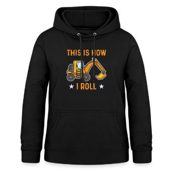 Excavator driver - Women's Hoodie - black - Front - AI Model Female 172 light (172cm)