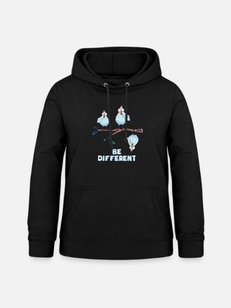 BE DIFFERENT - Frauen Hoodie - Schwarz