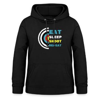 Eat Sleep Shoot Bowman Bowr Hunter Target - Sweat à capuche Femme - noir - Devant - AI Model Female 172 light (172cm)