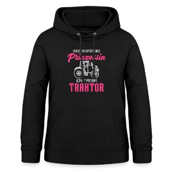 Vergiss die Kutsche diese Prinzessin kommt mit dem - Frauen Hoodie - Schwarz - Vorne - AI Model Female 172 light (172cm)