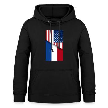 USA Netherlands Dutch Flag Dual Citizen American - Women's Hoodie - black - Front - AI Model Female 172 light (172cm)