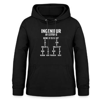 Maschinenbau Elektrotechnik Studenten Ingenieur - Frauen Hoodie - Schwarz - Vorne - AI Model Female 172 light (172cm)