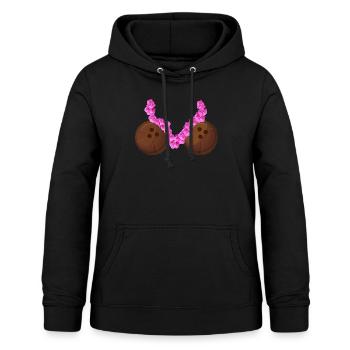 Kokosnuss-Bra Hawaiianische Familie Sommerurlaub - Frauen Hoodie - Schwarz - Vorne - AI Model Female 172 light (172cm)