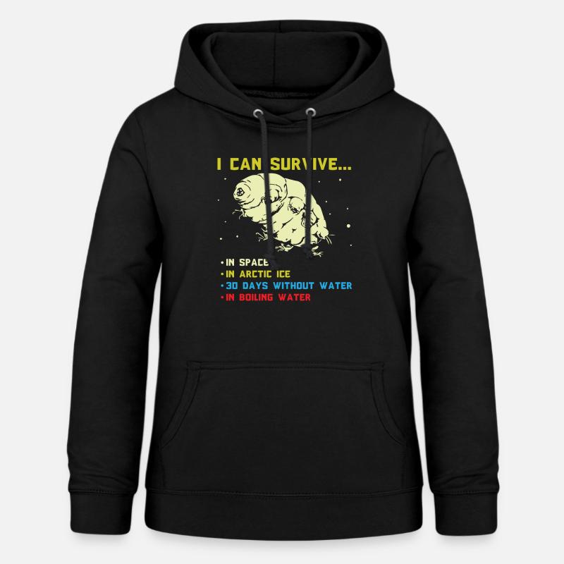 Humorous Tardigrade Abilities Illustration Gift - Women's Hoodie - black