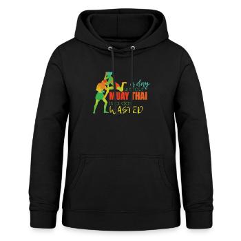 Muay Thai Martial Arts Thai Boxing Kickboxing Sports - Women's Hoodie - black - Front - AI Model Female 172 light (172cm)