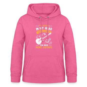 Musicista Chitarristi Gift Guitar Player - Felpa con cappuccio da donna - rosa - Fronte - AI Model Female 172 light (172cm)