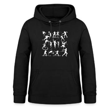 Cadeau d’athlétisme - Sweat à capuche Femme - noir - Devant - AI Model Female 172 light (172cm)