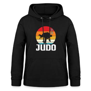 Idée cadeau Judo - Sweat à capuche Femme - noir - Devant - AI Model Female 172 light (172cm)