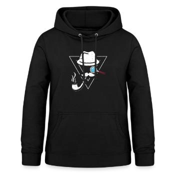 Lustige investigative Reporter Inspektoren Humorvoll - Frauen Hoodie - Schwarz - Vorne - AI Model Female 172 light (172cm)