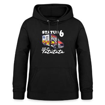 Status 6 Außer Dienst Tatütata Rettungswagen - Frauen Hoodie - Schwarz - Vorne - AI Model Female 172 light (172cm)