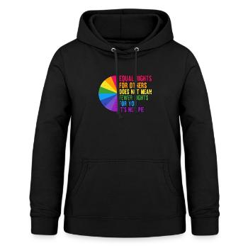 Equal Rights For Others LGBT Bi Pride Month - Frauen Hoodie - Schwarz - Vorne - AI Model Female 172 light (172cm)