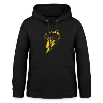 Fallschirmspringen Freier Fall Flugzeug Skydiving - Frauen Hoodie - Schwarz - Vorne - AI Model Female 172 light (172cm)