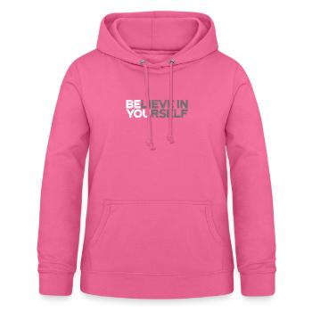Positive Botschaft Sei du glaubst dir selbst Sprüche - Frauen Hoodie - Pink - Vorne - AI Model Female 172 light (172cm)