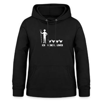 Ich und meine Follower Landwirt Huhn Hühner - Frauen Hoodie - Schwarz - Vorne - AI Model Female 172 light (172cm)