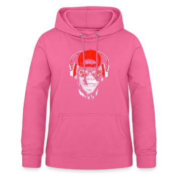 Monkey DJ mit Kopfhörer & Sonnenbrille Geschenkide - Frauen Hoodie - Pink - Vorne - AI Model Female 172 light (172cm)