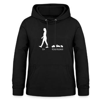 Ich Meine Follower Kaninchen Hasen Häschen Hase - Frauen Hoodie - Schwarz - Vorne - AI Model Female 172 light (172cm)